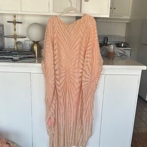 Elegant Peach Evening Dress